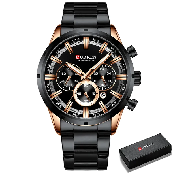 FULL STEEL WATERPROOF CHRONOGRAPH WRISTWATCH