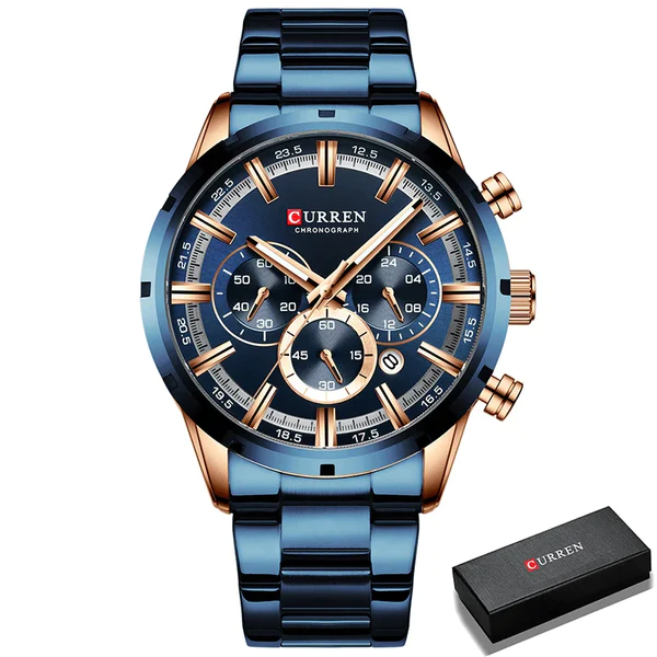 FULL STEEL WATERPROOF CHRONOGRAPH WRISTWATCH