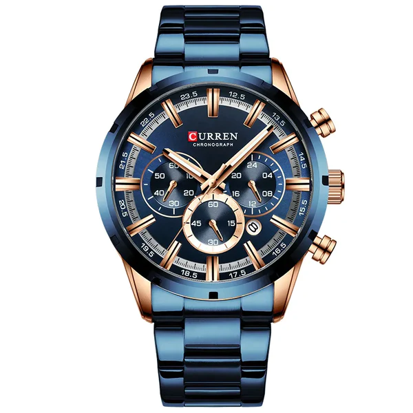 FULL STEEL WATERPROOF CHRONOGRAPH WRISTWATCH